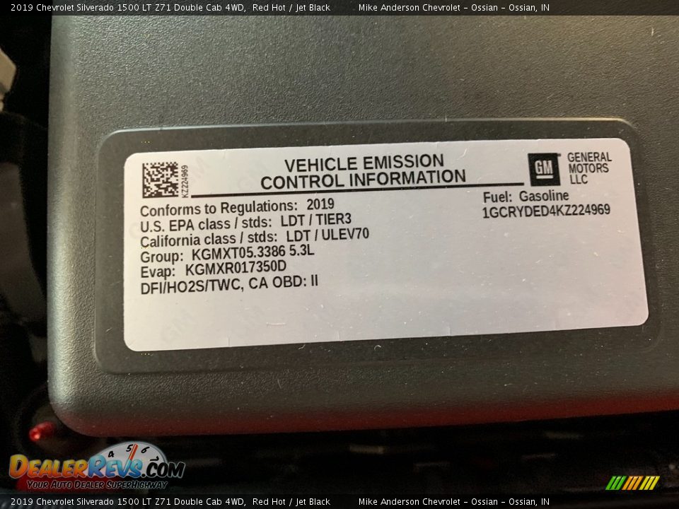 2019 Chevrolet Silverado 1500 LT Z71 Double Cab 4WD Red Hot / Jet Black Photo #4