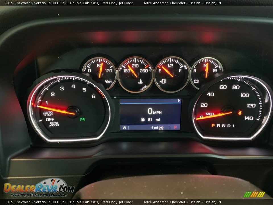 2019 Chevrolet Silverado 1500 LT Z71 Double Cab 4WD Red Hot / Jet Black Photo #14