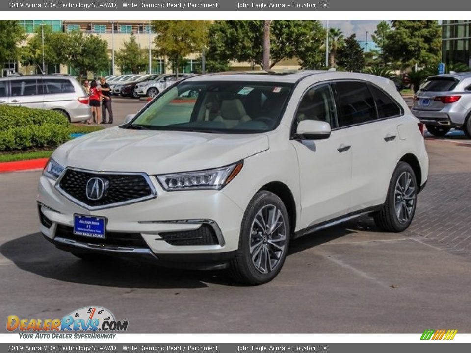 2019 Acura MDX Technology SH-AWD White Diamond Pearl / Parchment Photo #3