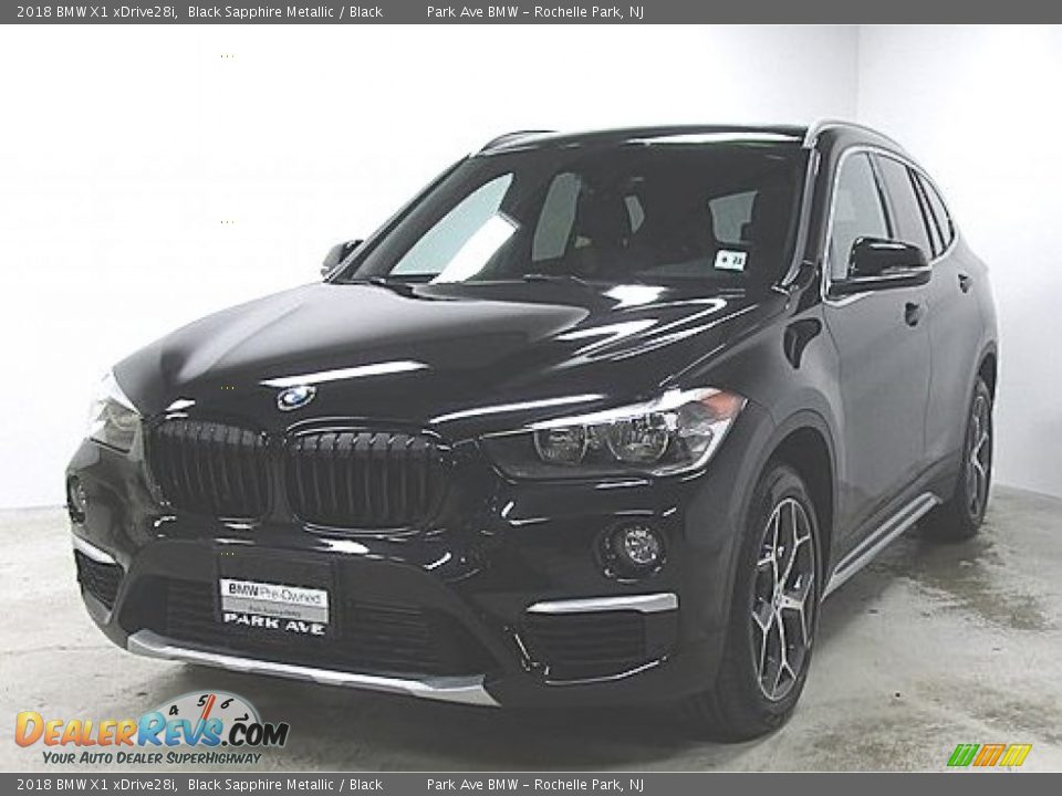 2018 BMW X1 xDrive28i Black Sapphire Metallic / Black Photo #1