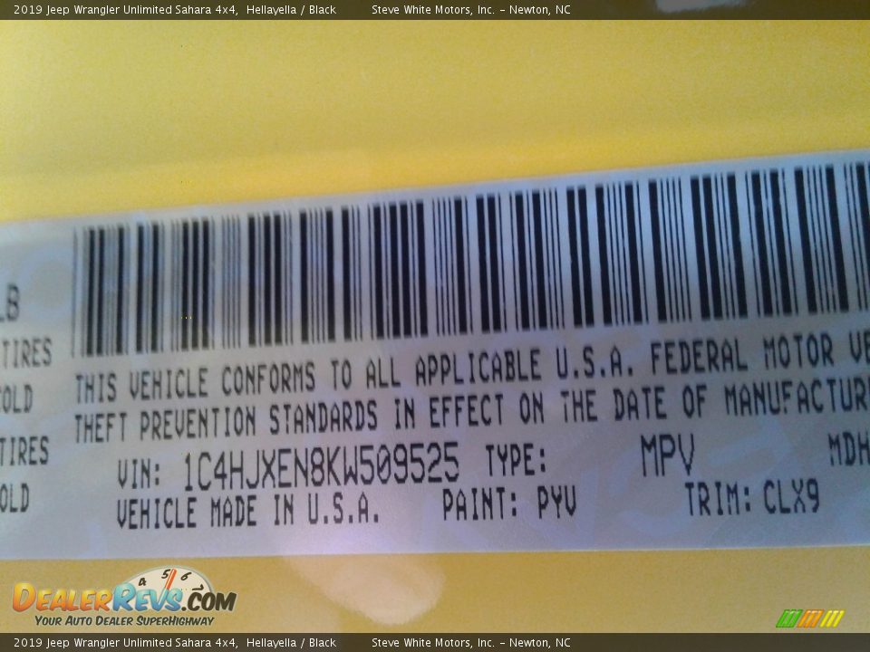 2019 Jeep Wrangler Unlimited Sahara 4x4 Hellayella / Black Photo #30