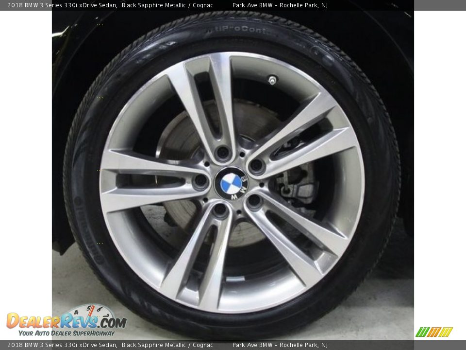 2018 BMW 3 Series 330i xDrive Sedan Black Sapphire Metallic / Cognac Photo #28