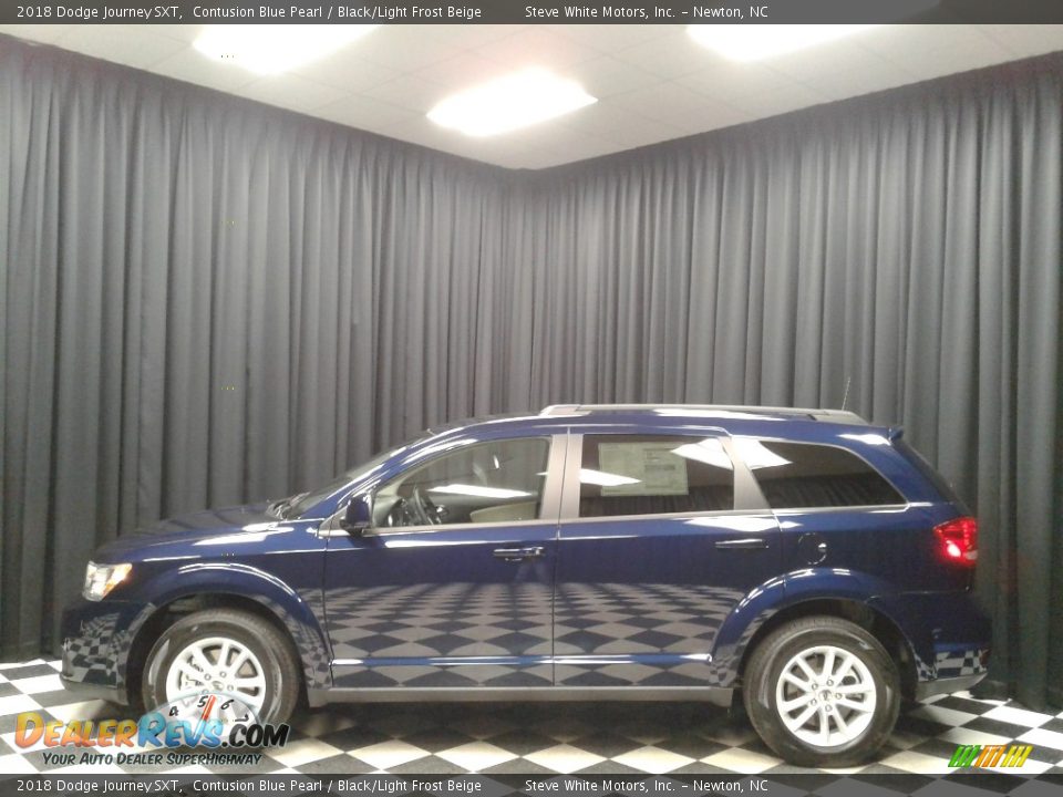 2018 Dodge Journey SXT Contusion Blue Pearl / Black/Light Frost Beige Photo #1