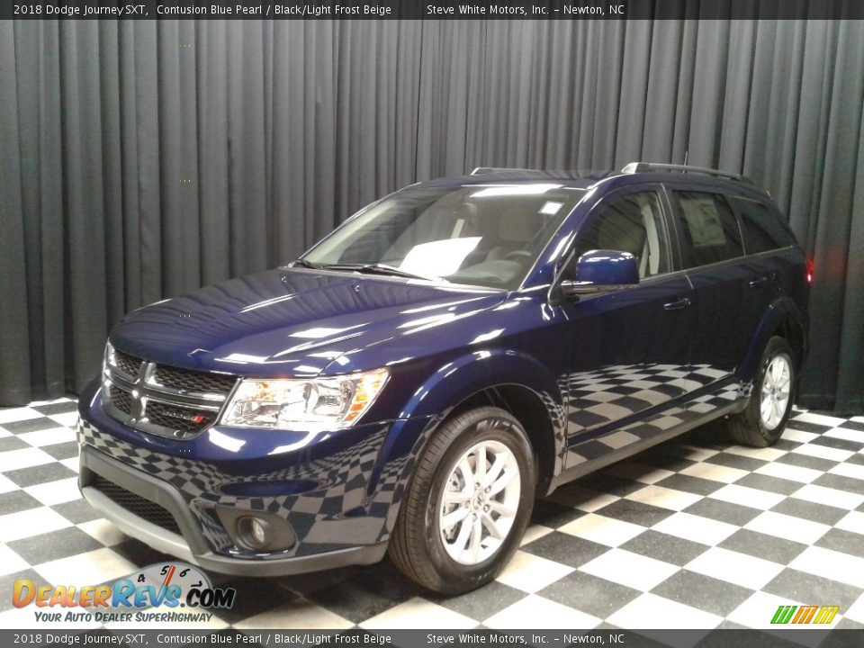 2018 Dodge Journey SXT Contusion Blue Pearl / Black/Light Frost Beige Photo #2