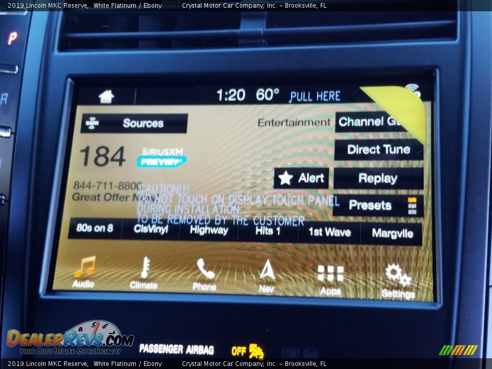 2019 Lincoln MKC Reserve White Platinum / Ebony Photo #15