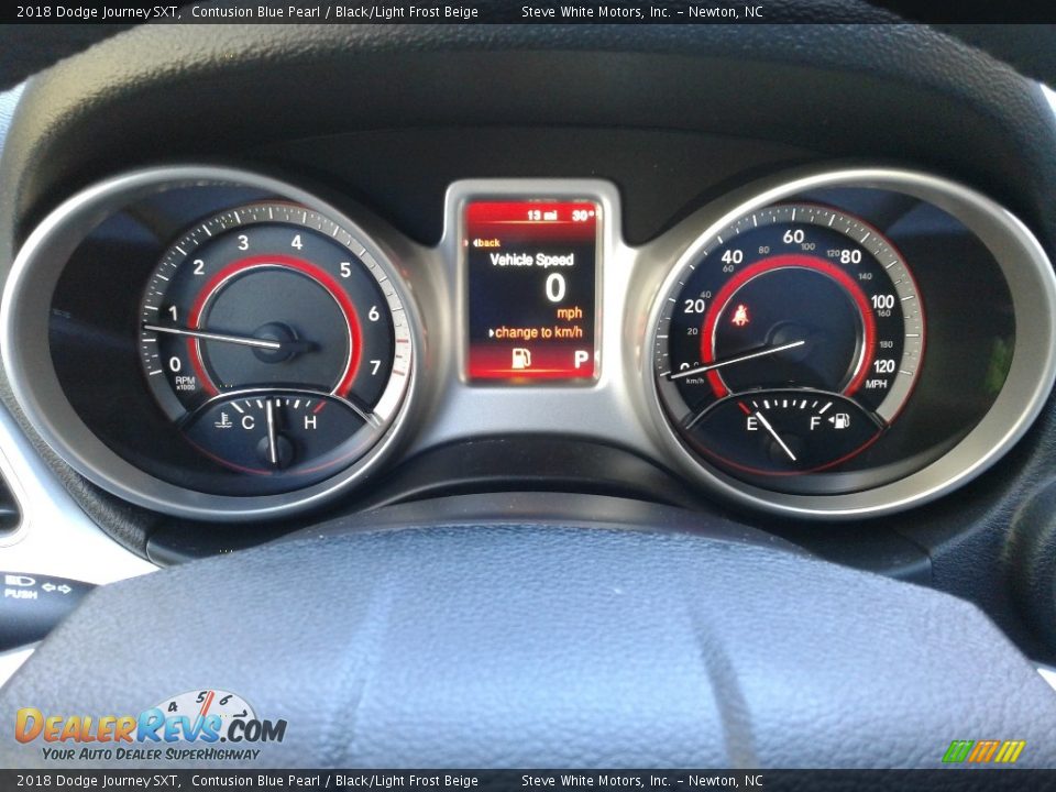 2018 Dodge Journey SXT Contusion Blue Pearl / Black/Light Frost Beige Photo #21