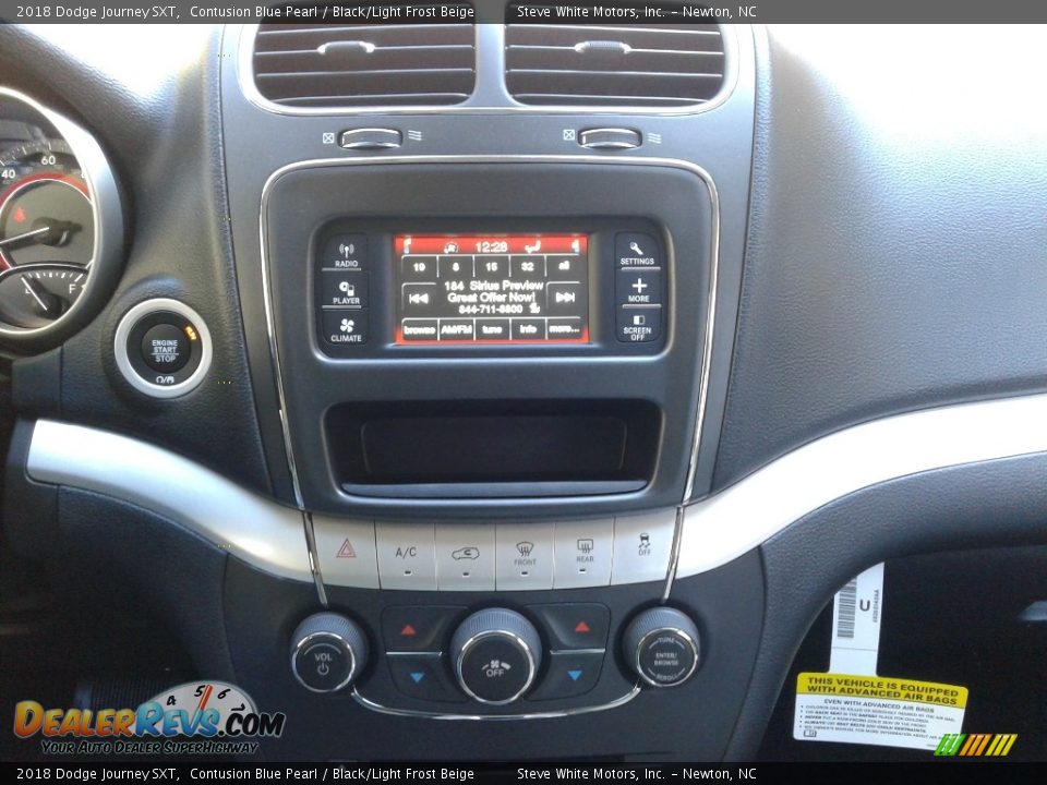 2018 Dodge Journey SXT Contusion Blue Pearl / Black/Light Frost Beige Photo #22