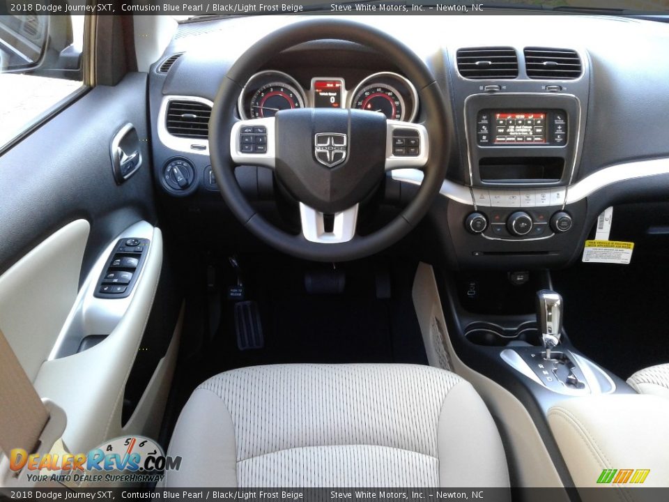 2018 Dodge Journey SXT Contusion Blue Pearl / Black/Light Frost Beige Photo #31