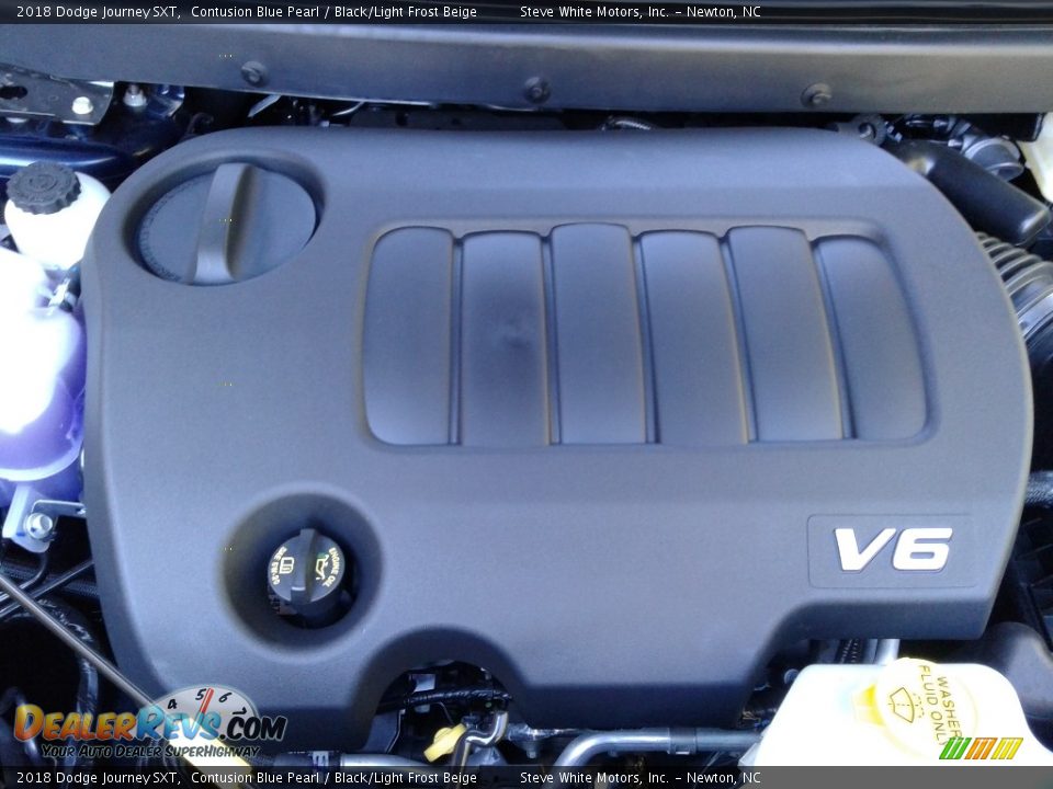 2018 Dodge Journey SXT Contusion Blue Pearl / Black/Light Frost Beige Photo #33