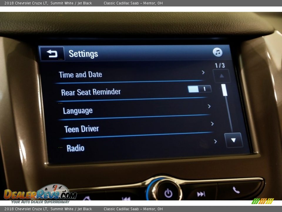 2018 Chevrolet Cruze LT Summit White / Jet Black Photo #11