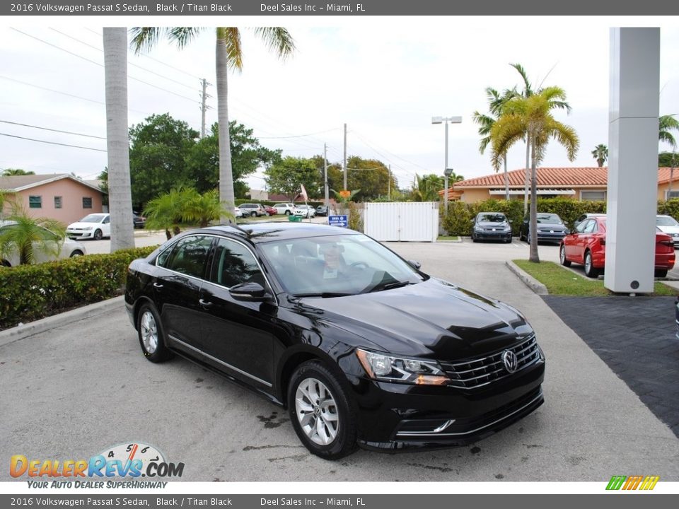 2016 Volkswagen Passat S Sedan Black / Titan Black Photo #1