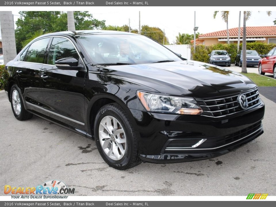 2016 Volkswagen Passat S Sedan Black / Titan Black Photo #2