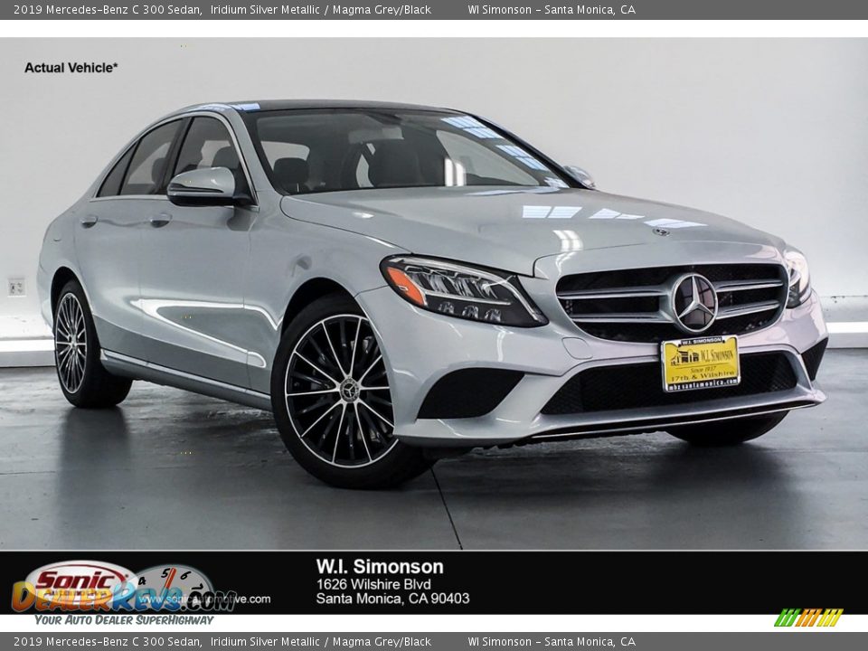 2019 Mercedes-Benz C 300 Sedan Iridium Silver Metallic / Magma Grey/Black Photo #1