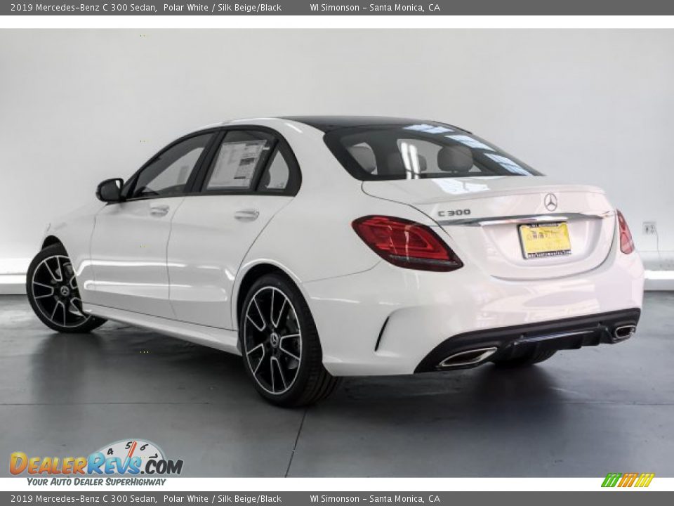 2019 Mercedes-Benz C 300 Sedan Polar White / Silk Beige/Black Photo #2