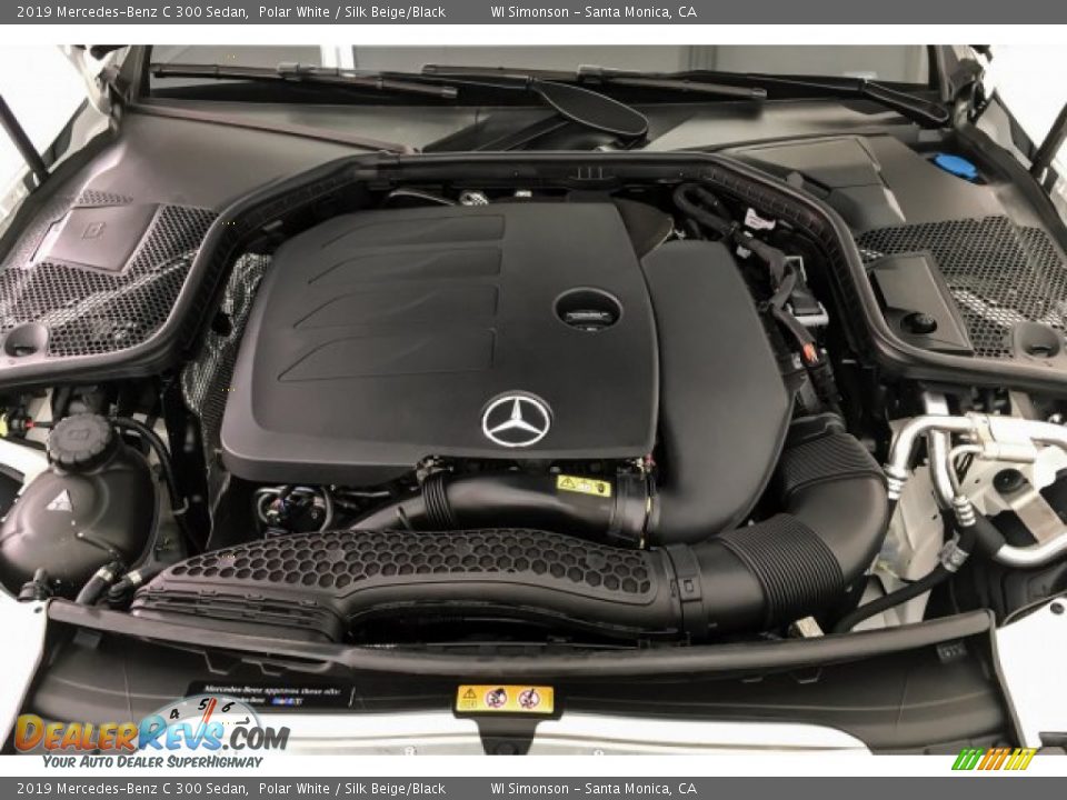 2019 Mercedes-Benz C 300 Sedan Polar White / Silk Beige/Black Photo #8