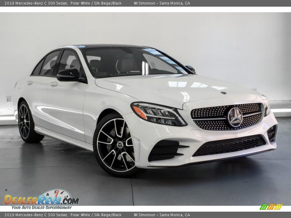 2019 Mercedes-Benz C 300 Sedan Polar White / Silk Beige/Black Photo #12