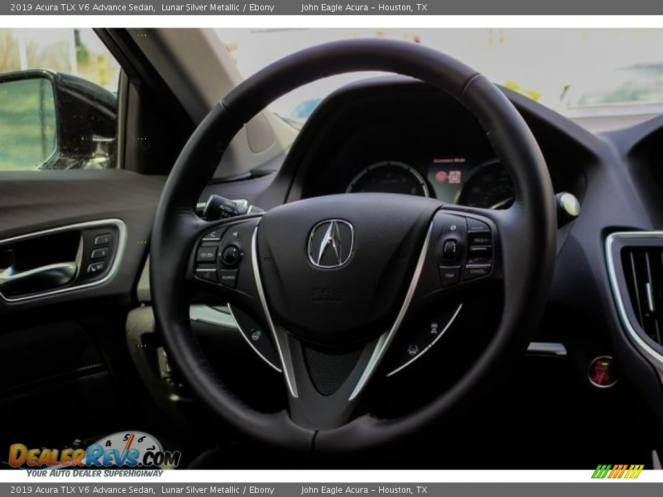 2019 Acura TLX V6 Advance Sedan Lunar Silver Metallic / Ebony Photo #28