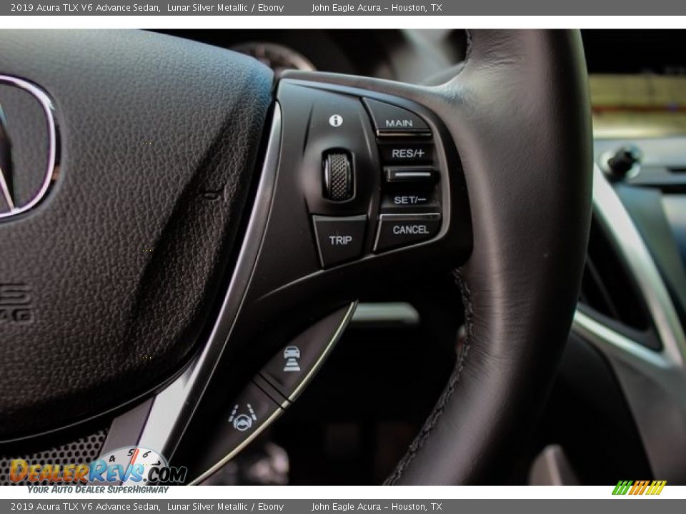 2019 Acura TLX V6 Advance Sedan Lunar Silver Metallic / Ebony Photo #36
