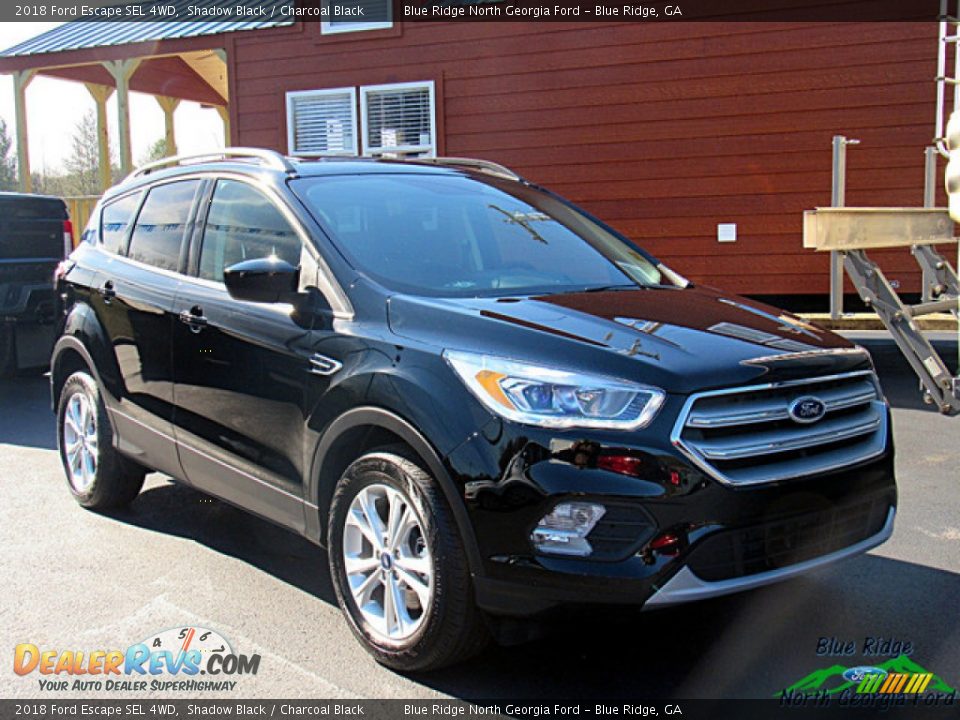 2018 Ford Escape SEL 4WD Shadow Black / Charcoal Black Photo #7
