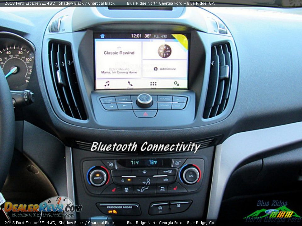 2018 Ford Escape SEL 4WD Shadow Black / Charcoal Black Photo #15