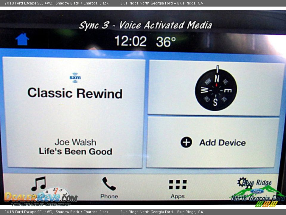 2018 Ford Escape SEL 4WD Shadow Black / Charcoal Black Photo #16