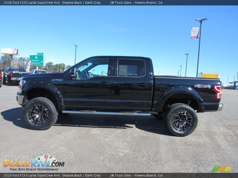 2018 Ford F150 Lariat SuperCrew 4x4 Shadow Black / Earth Gray Photo #2