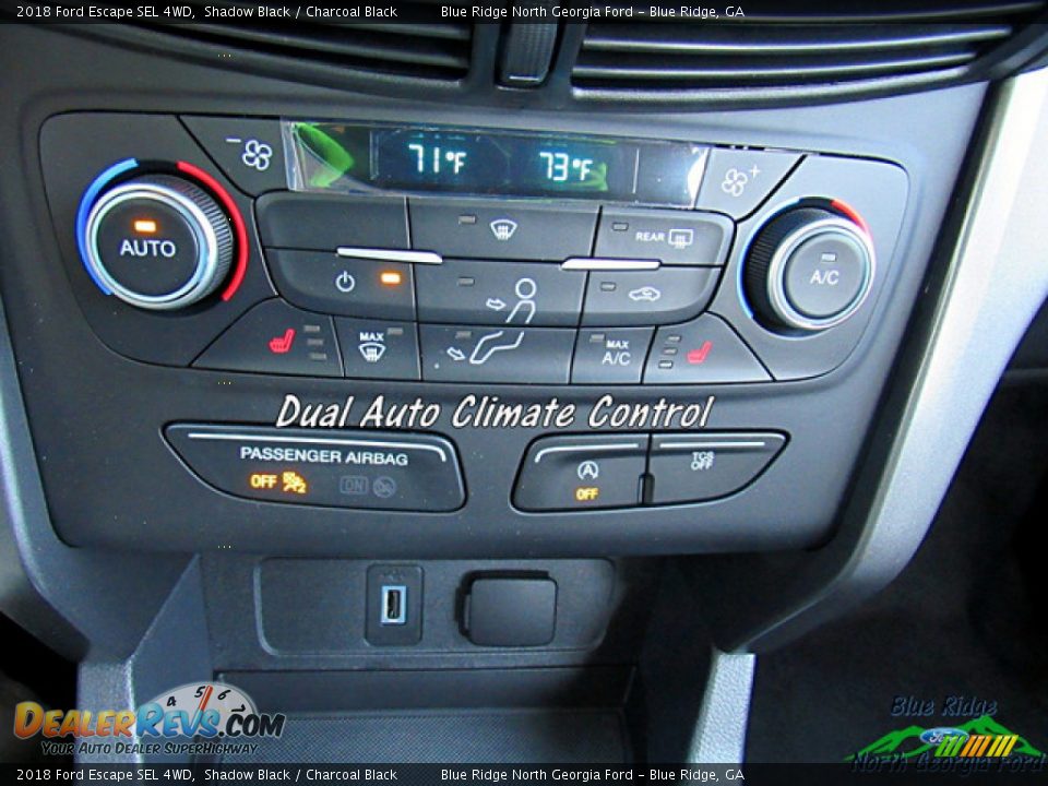2018 Ford Escape SEL 4WD Shadow Black / Charcoal Black Photo #18