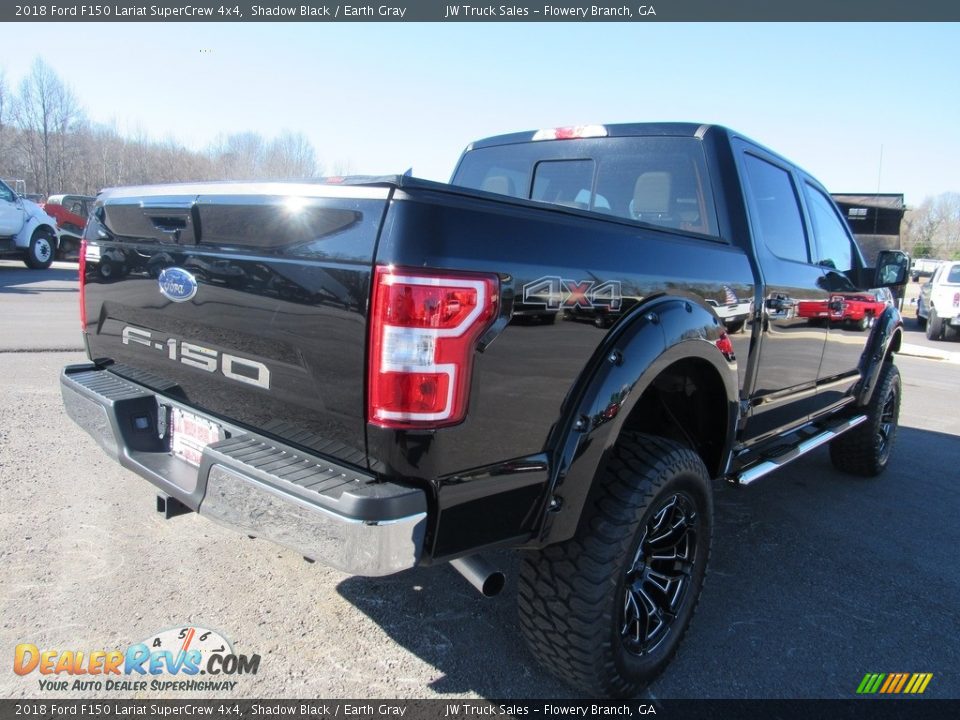 2018 Ford F150 Lariat SuperCrew 4x4 Shadow Black / Earth Gray Photo #5