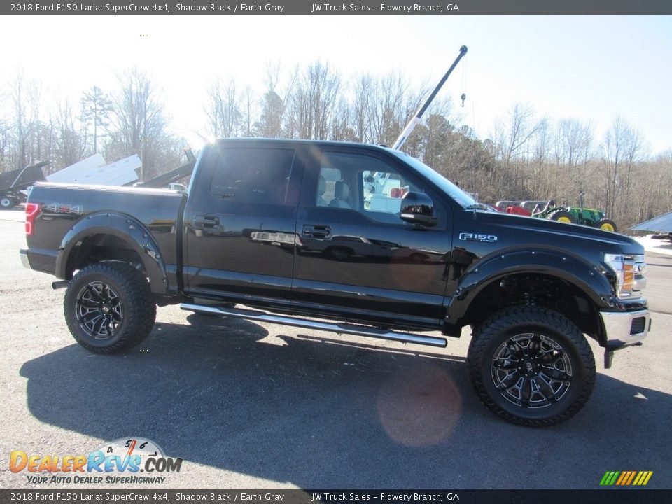 2018 Ford F150 Lariat SuperCrew 4x4 Shadow Black / Earth Gray Photo #6