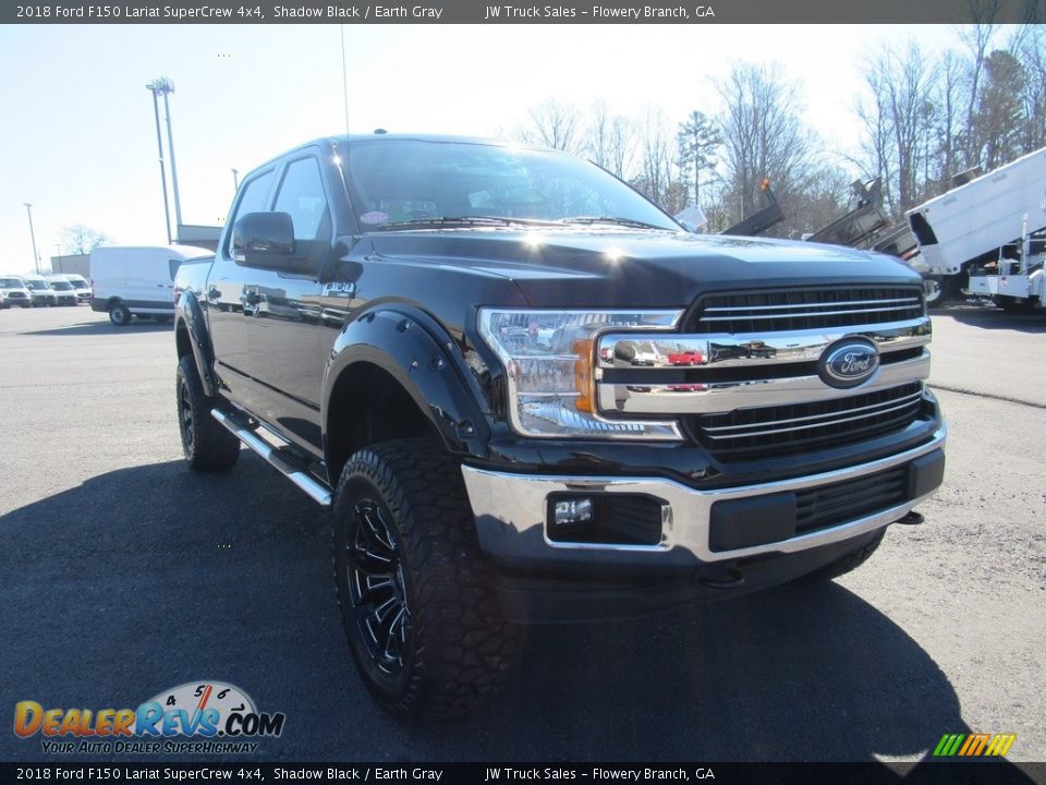 2018 Ford F150 Lariat SuperCrew 4x4 Shadow Black / Earth Gray Photo #8