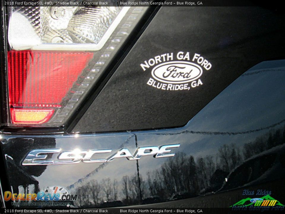 2018 Ford Escape SEL 4WD Shadow Black / Charcoal Black Photo #35