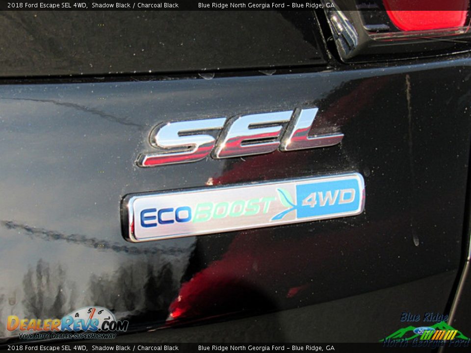 2018 Ford Escape SEL 4WD Shadow Black / Charcoal Black Photo #36