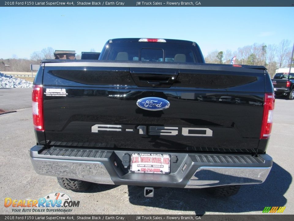 2018 Ford F150 Lariat SuperCrew 4x4 Shadow Black / Earth Gray Photo #32