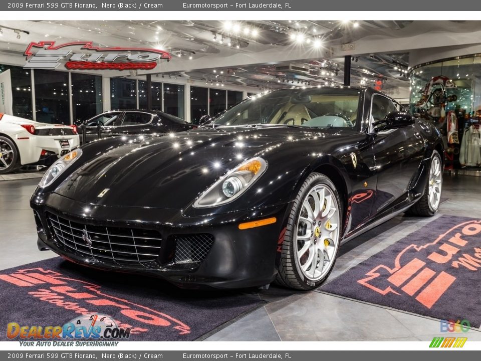 2009 Ferrari 599 GTB Fiorano Nero (Black) / Cream Photo #17