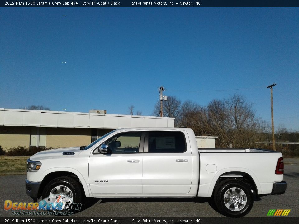 2019 Ram 1500 Laramie Crew Cab 4x4 Ivory Tri–Coat / Black Photo #1