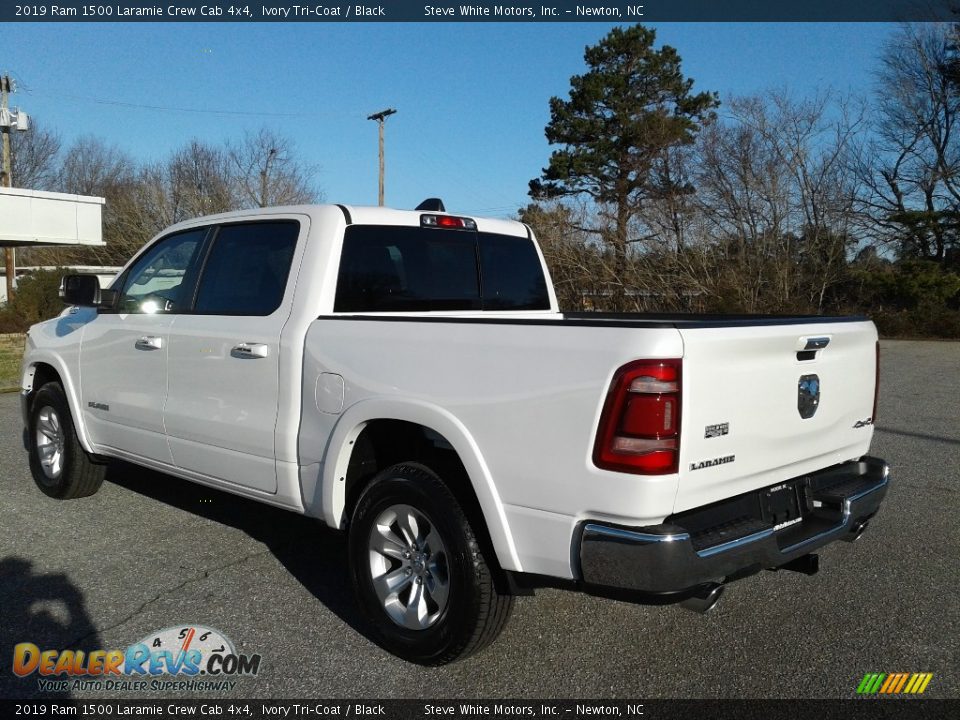 2019 Ram 1500 Laramie Crew Cab 4x4 Ivory Tri–Coat / Black Photo #7