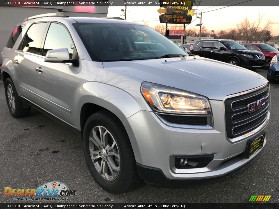 2013 GMC Acadia SLT AWD Champagne Silver Metallic / Ebony Photo #3