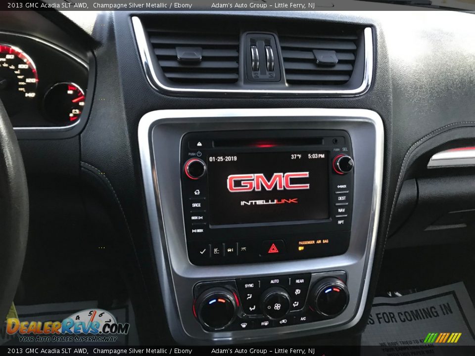2013 GMC Acadia SLT AWD Champagne Silver Metallic / Ebony Photo #25