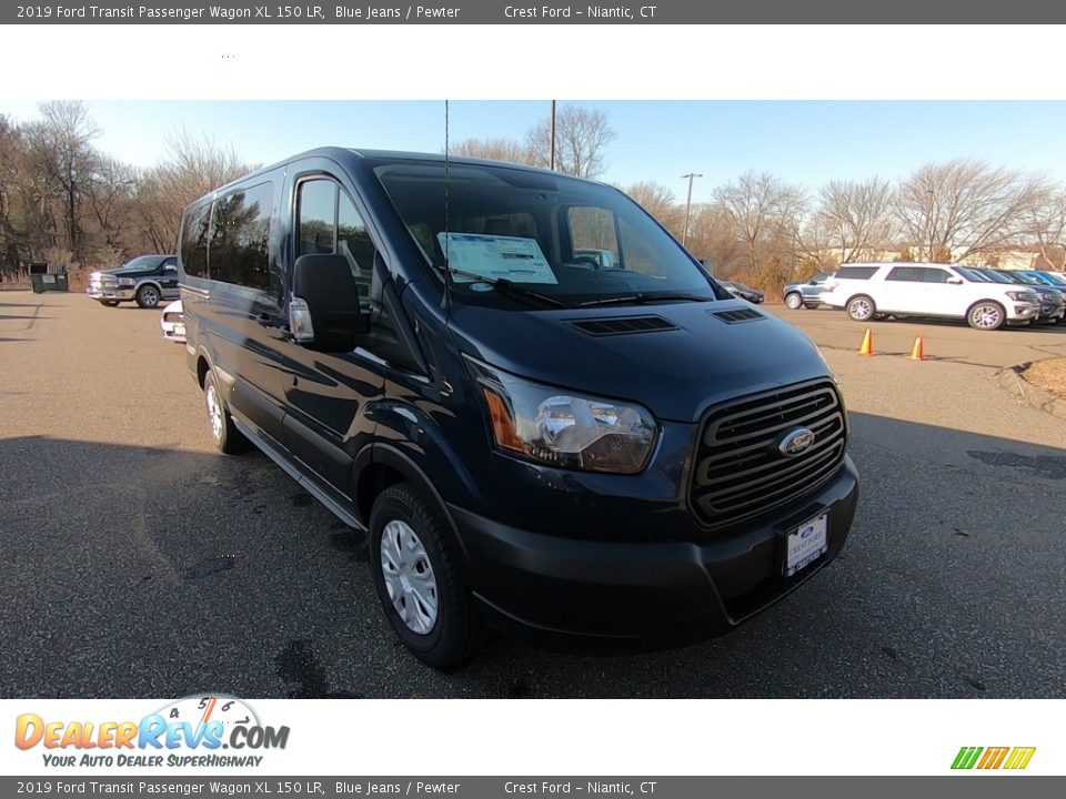 2019 Ford Transit Passenger Wagon XL 150 LR Blue Jeans / Pewter Photo #1