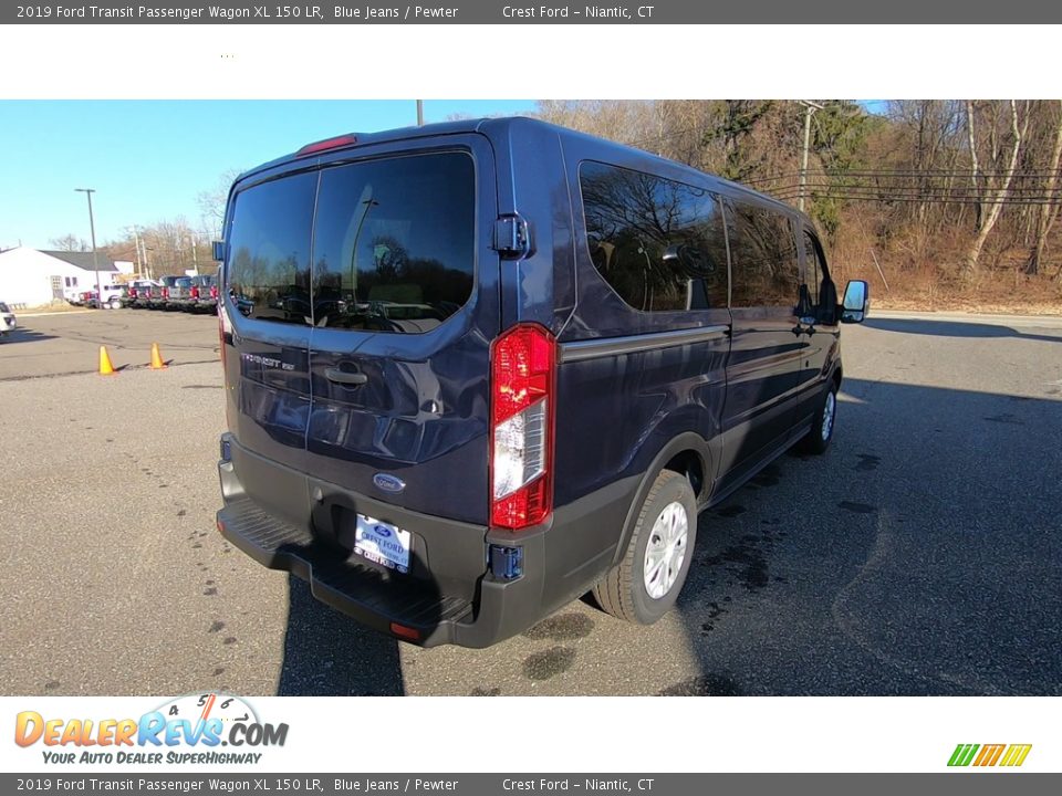 2019 Ford Transit Passenger Wagon XL 150 LR Blue Jeans / Pewter Photo #7