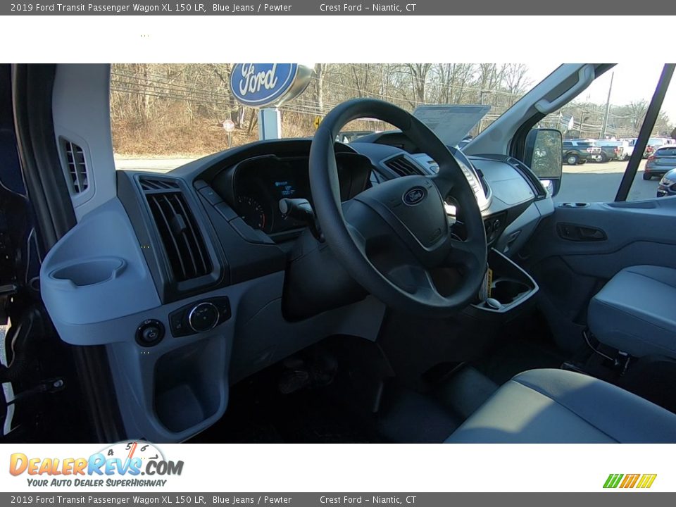 2019 Ford Transit Passenger Wagon XL 150 LR Blue Jeans / Pewter Photo #10