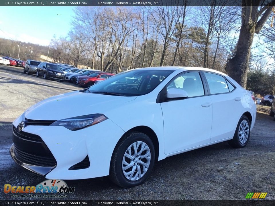 2017 Toyota Corolla LE Super White / Steel Gray Photo #7