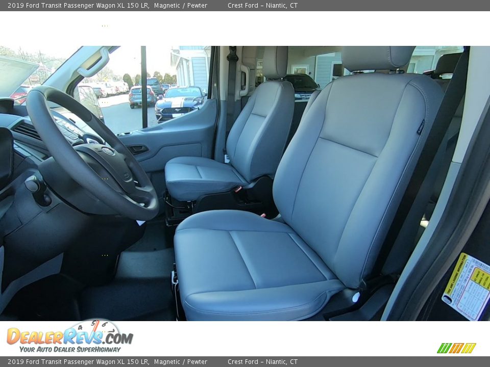 Front Seat of 2019 Ford Transit Passenger Wagon XL 150 LR Photo #11
