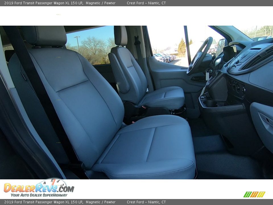 Front Seat of 2019 Ford Transit Passenger Wagon XL 150 LR Photo #23