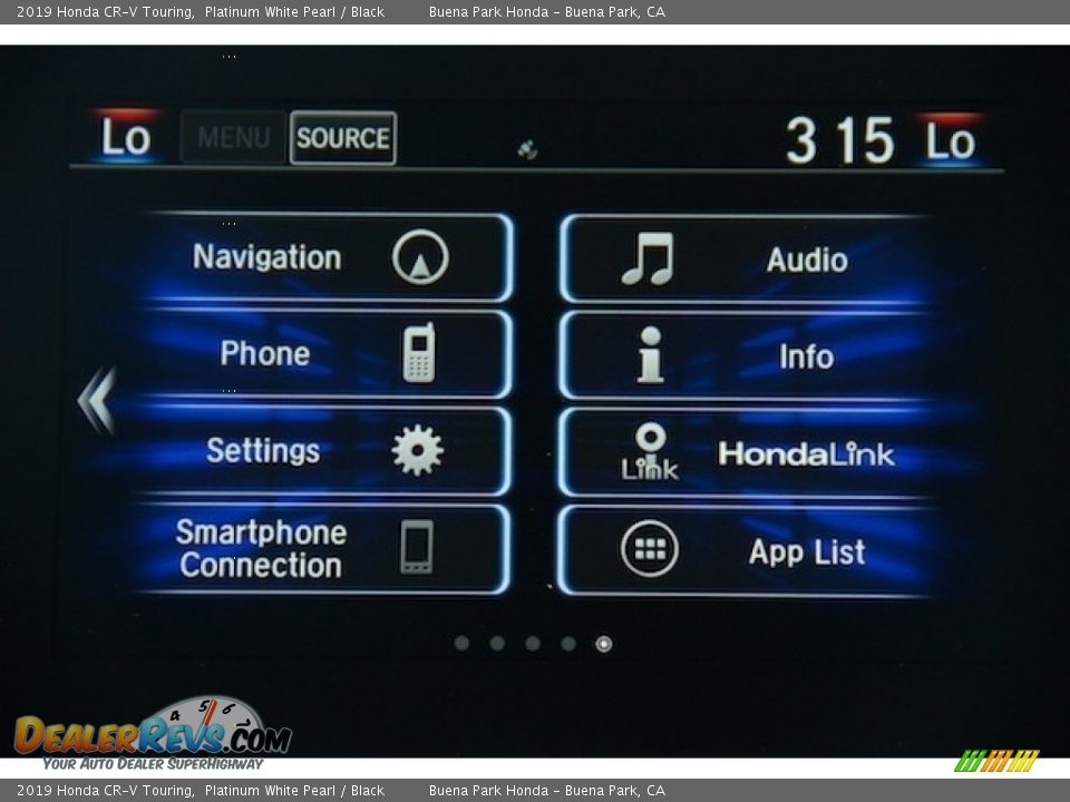 2019 Honda CR-V Touring Platinum White Pearl / Black Photo #16