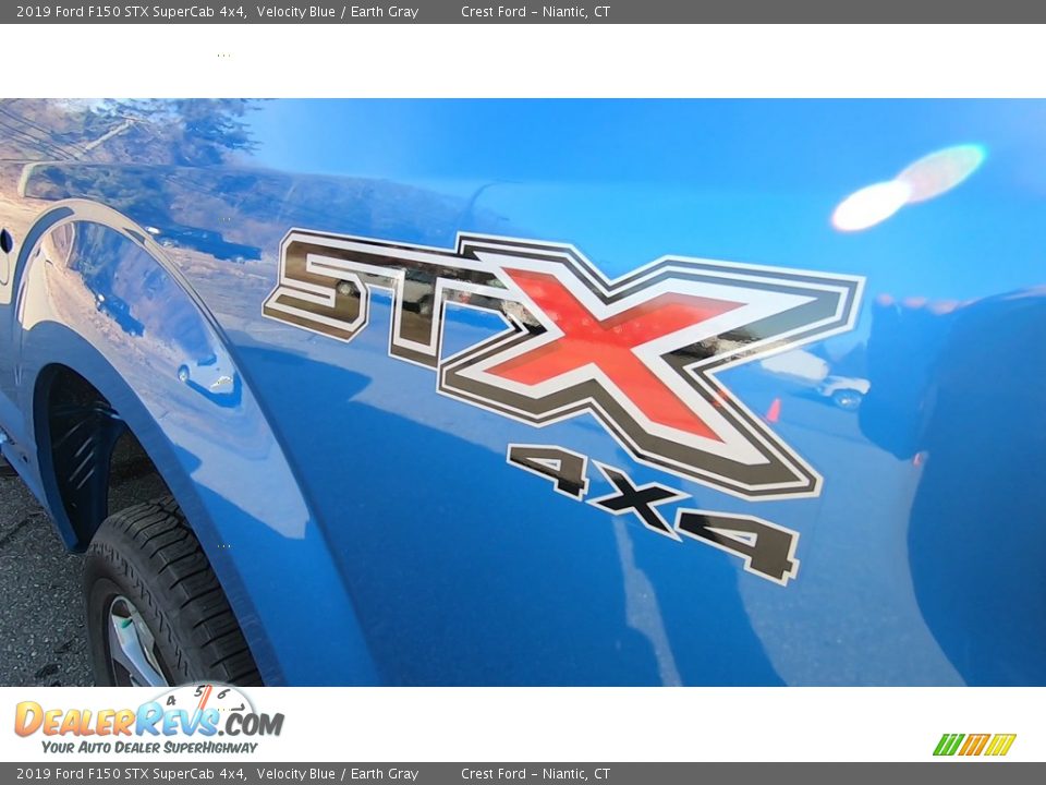 2019 Ford F150 STX SuperCab 4x4 Velocity Blue / Earth Gray Photo #9