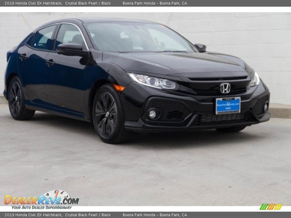 2019 Honda Civic EX Hatchback Crystal Black Pearl / Black Photo #1