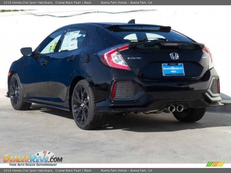 2019 Honda Civic Sport Hatchback Crystal Black Pearl / Black Photo #2