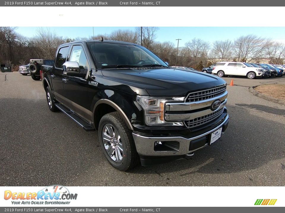 2019 Ford F150 Lariat SuperCrew 4x4 Agate Black / Black Photo #1