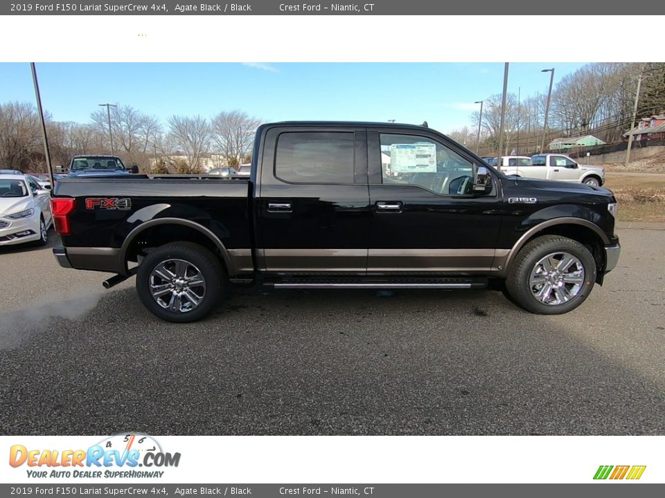 2019 Ford F150 Lariat SuperCrew 4x4 Agate Black / Black Photo #8